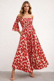 Dela | Maxi Jurk Dames met Bloemenprint - Luchtig en Stijlvol