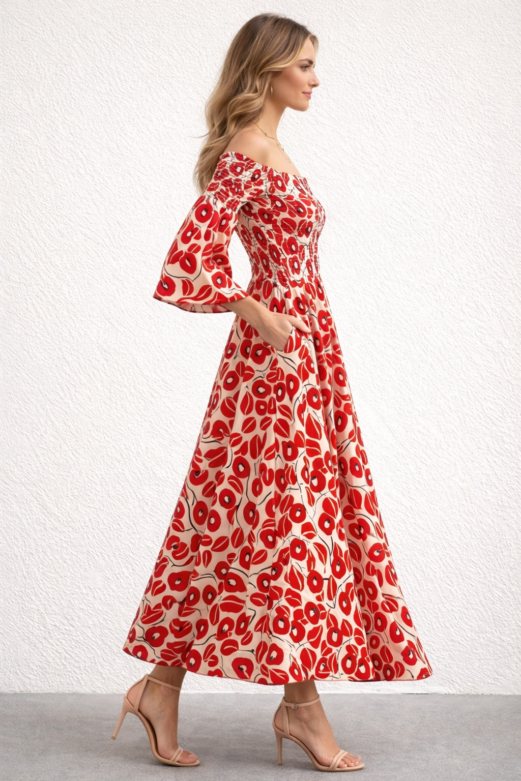 Dela | Maxi Jurk Dames met Bloemenprint - Luchtig en Stijlvol