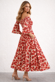 Dela | Maxi Jurk Dames met Bloemenprint - Luchtig en Stijlvol