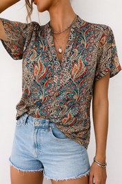 Cis | Korte Blouse met Plof Mouwtjes