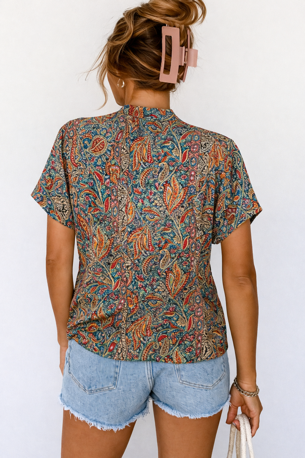Cis | Korte Blouse met Plof Mouwtjes