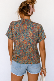 Cis | Korte Blouse met Plof Mouwtjes