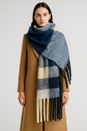 Karlyn | Luxe Dames Sjaal met Stijlvol Ruitpatroon - Warme, Casual Wrap