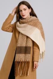 Karlyn | Luxe Dames Sjaal met Stijlvol Ruitpatroon - Warme, Casual Wrap
