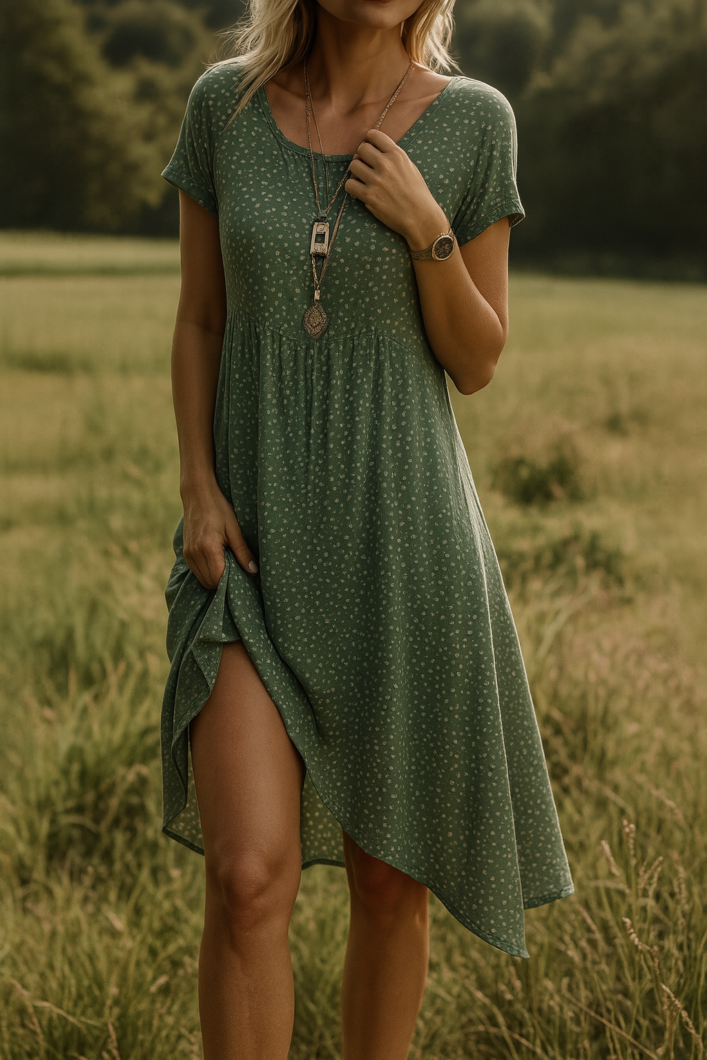 Ellaja | Ademende Midi Zomerjurk voor Dames