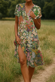 Ellaja | Ademende Midi Zomerjurk voor Dames