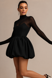 Bina | Luxe Mini-Jurk met Pofrok - Glamoureus met Vrouwelijke Flair