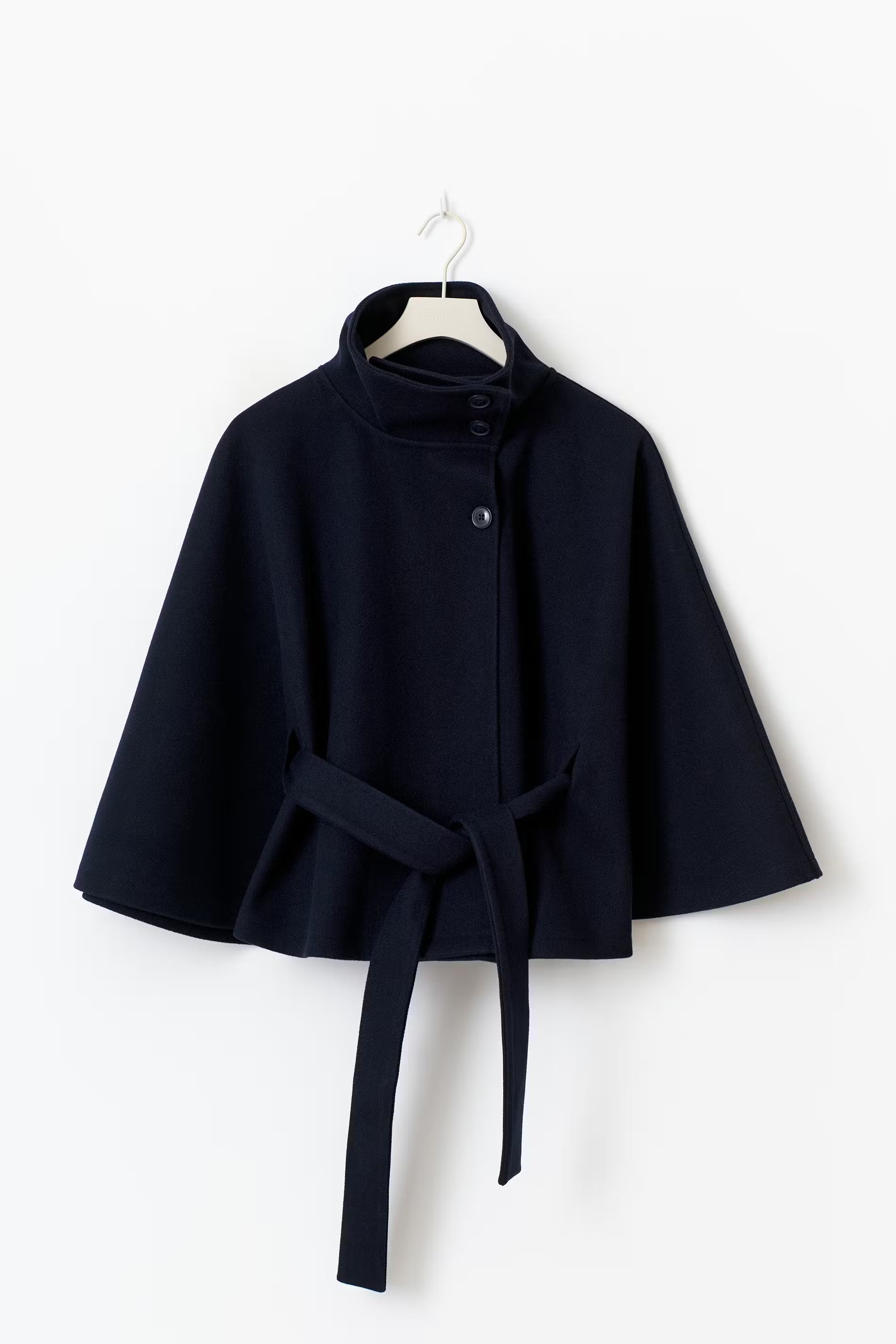 Clara | Dames Winterjas - Elegante Cape met Hoge Kraag en Strikceintuur 5