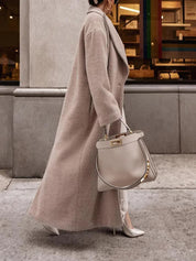 Cleo | Dames Jas Winter - Oversized Lange Jas met Elegant Revers 1