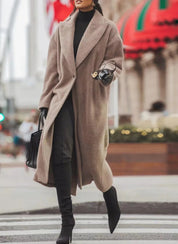 Cleo | Dames Jas Winter - Oversized Lange Jas met Elegant Revers 3