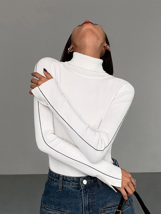 Xess | Dames Contrast Piping Coltrui - Hoge Stretch