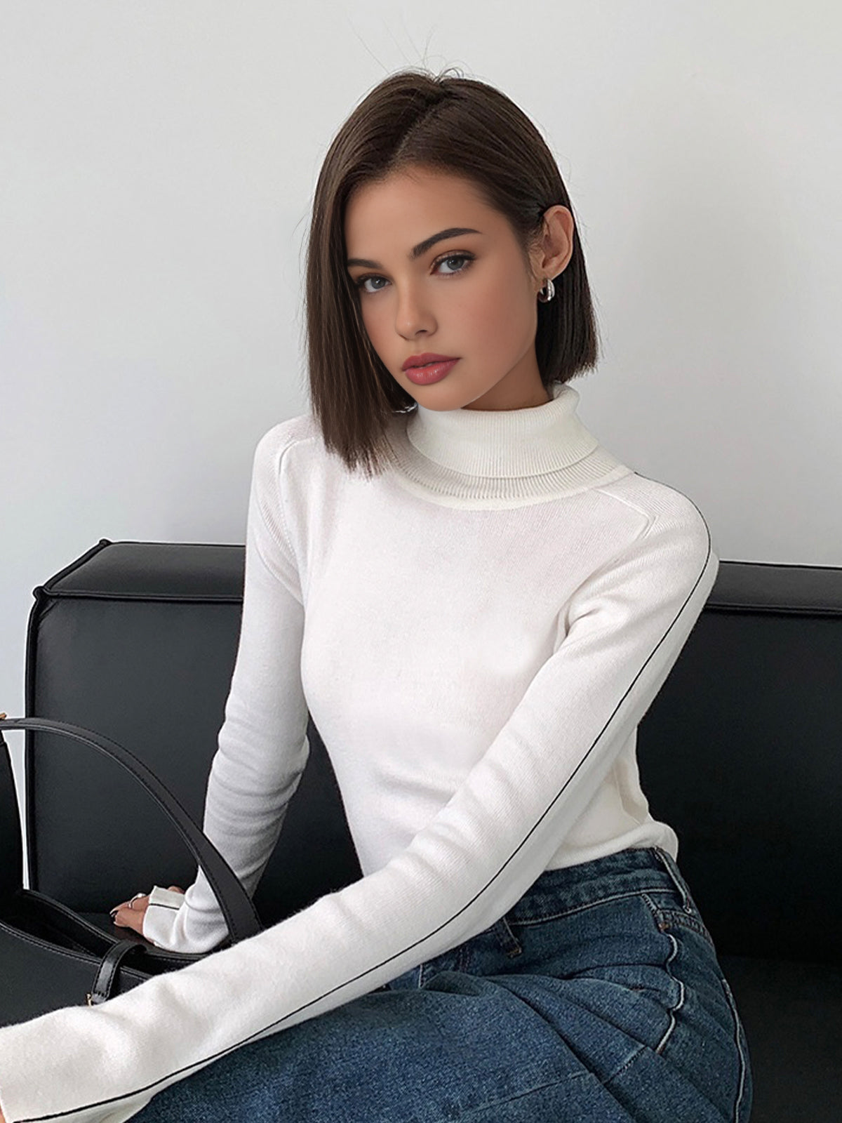 Xess | Dames Contrast Piping Coltrui - Hoge Stretch