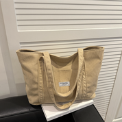 Cora | Grote Tote Tas Dames- Zachte Corduroy Stof, Ruim Ontwerp