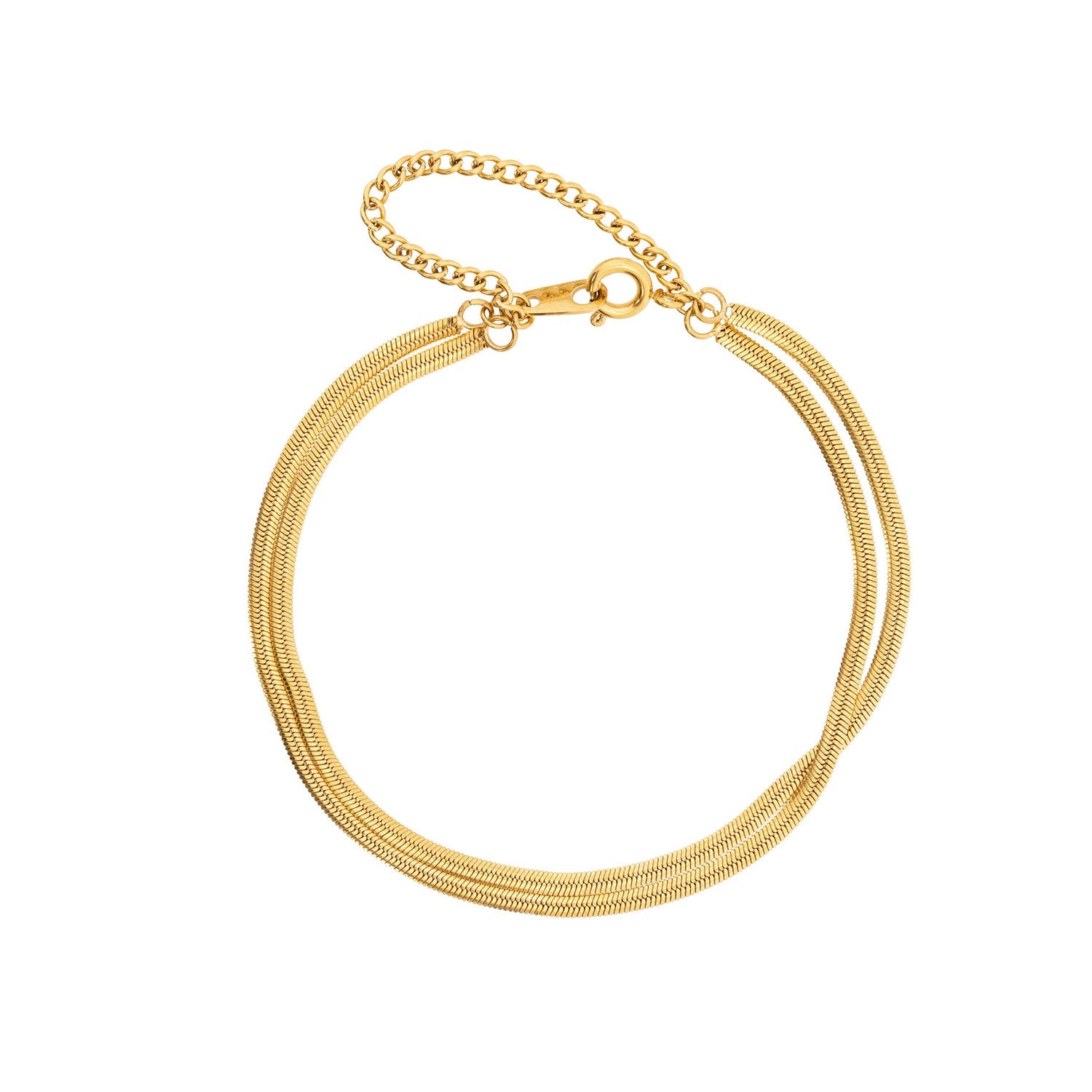 Yesminne | Dubbele Armband – Goudkleurig, Waterproof RVS