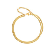 Yesminne | Dubbele Armband – Goudkleurig, Waterproof RVS