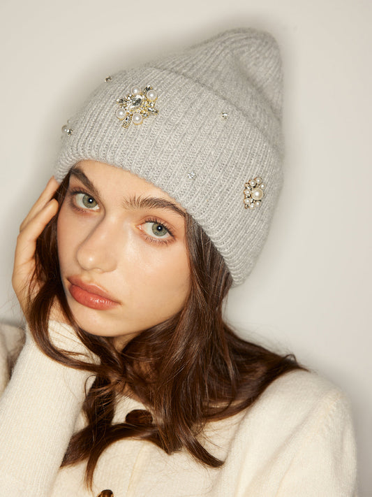 Loro | Zachte Muts met Strass Details voor Dames