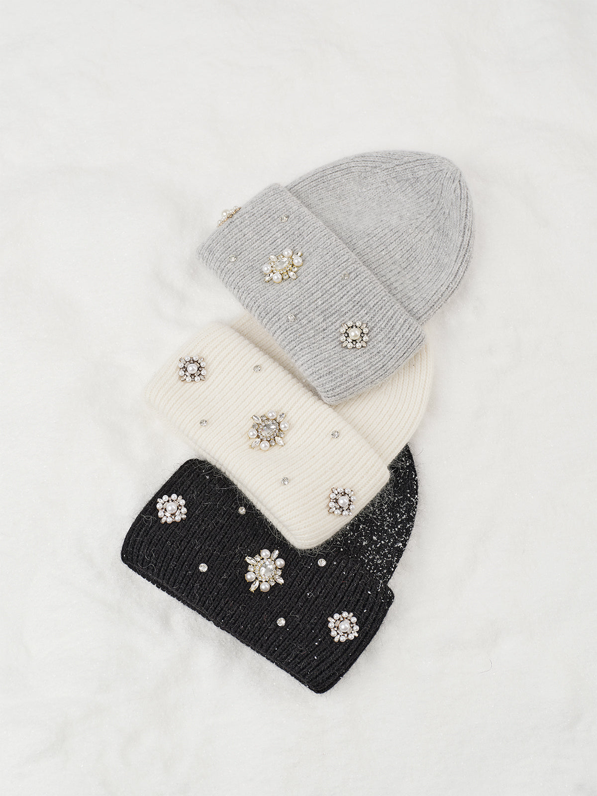 Loro | Zachte Muts met Strass Details voor Dames