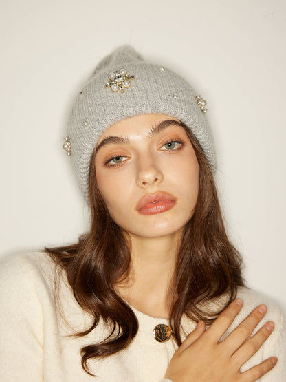 Loro | Zachte Muts met Strass Details voor Dames