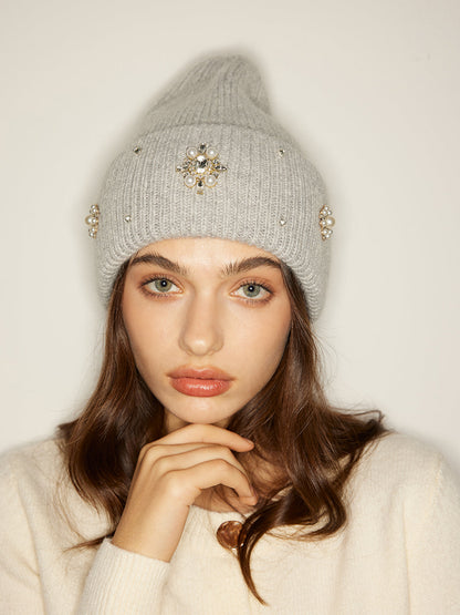 Loro | Zachte Muts met Strass Details voor Dames