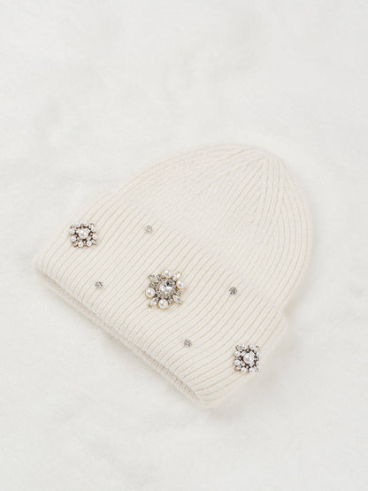 Loro | Zachte Muts met Strass Details voor Dames