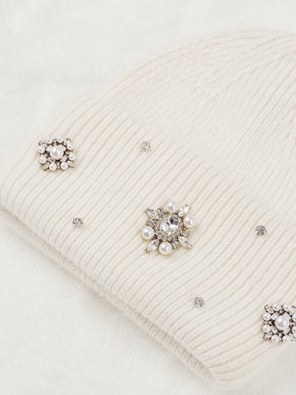 Loro | Zachte Muts met Strass Details voor Dames