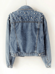 Daisy | Dames Spijker Jasje - Oversized met Strass Afwerking 1