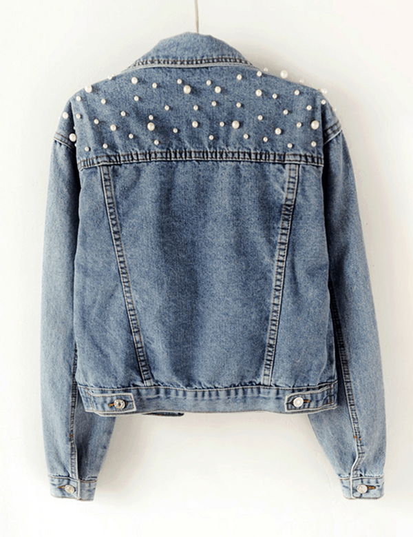 Daisy | Dames Spijker Jasje - Oversized met Strass Afwerking 1