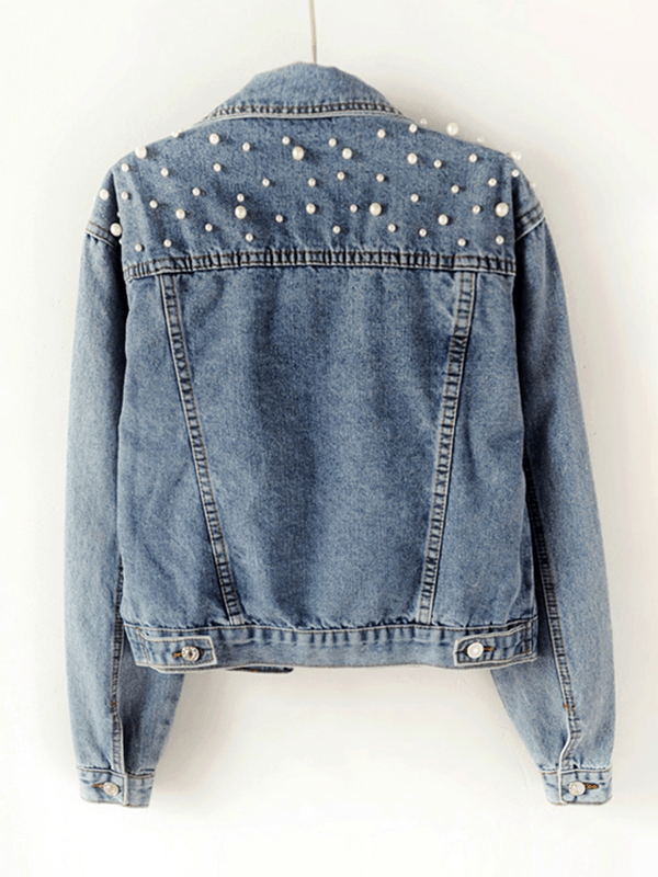Daisy | Dames Spijker Jasje - Oversized met Strass Afwerking 1