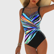 Dara | Dames Bikini - Zwart, Hoog Elastisch Met Cross-Front Design 0