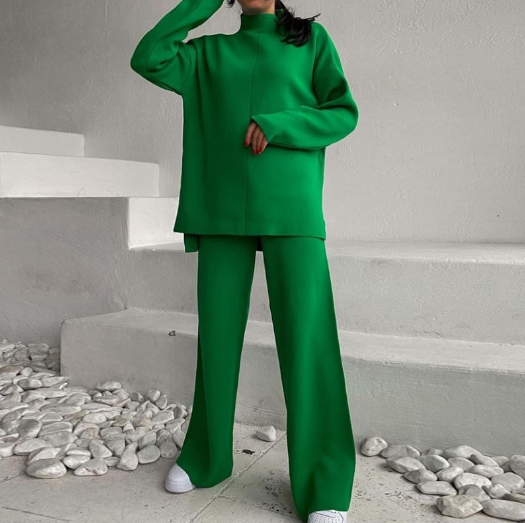 Dara | Dames Vrijetijdspak - Comfortabele Stretchstof met Hoge Taille 4