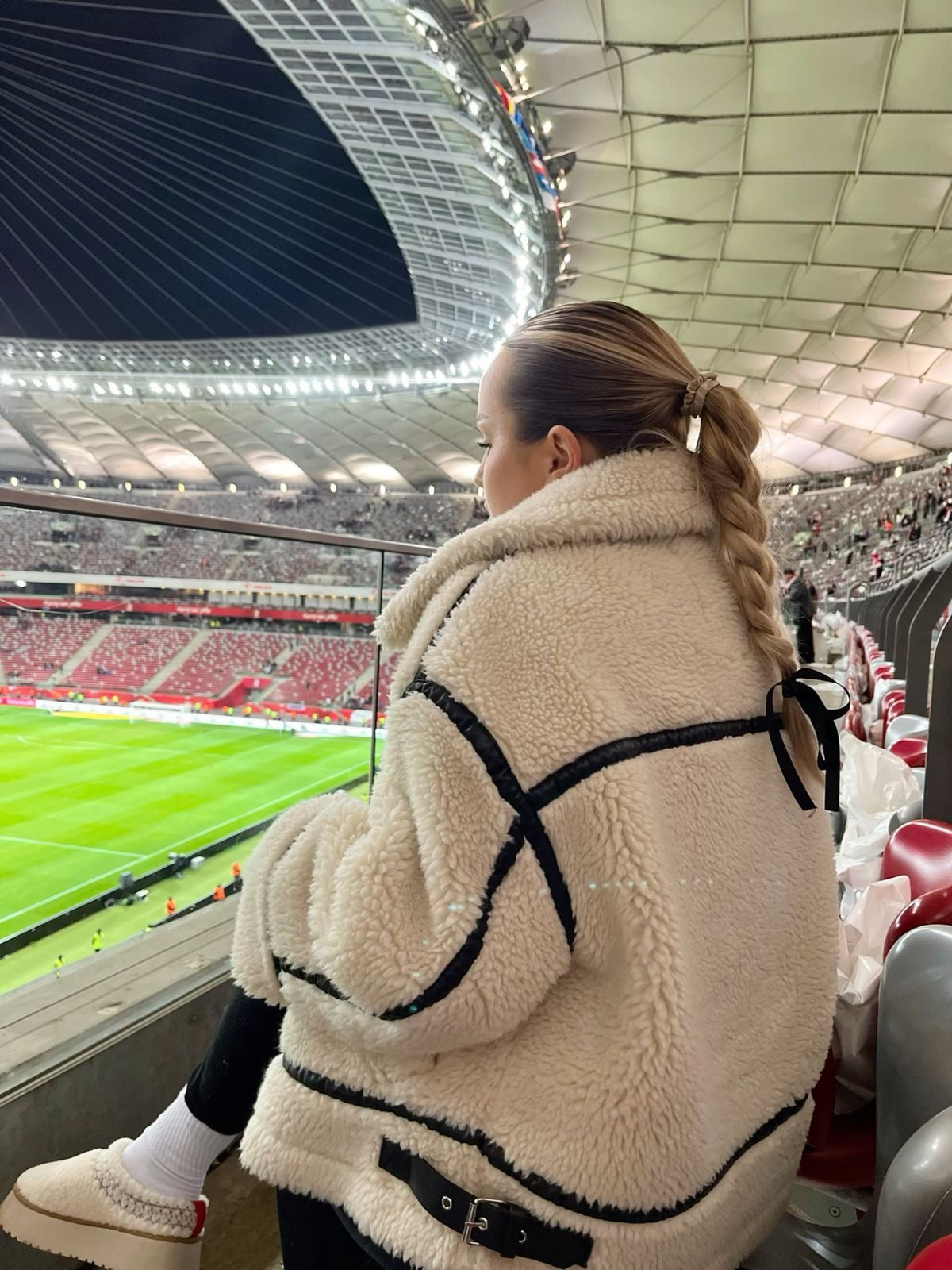 Daria | Dames Jack - Leren Oversized, Blauw met Warme Voering 2