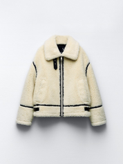 Daria | Dames Jack - Leren Oversized, Blauw met Warme Voering 4
