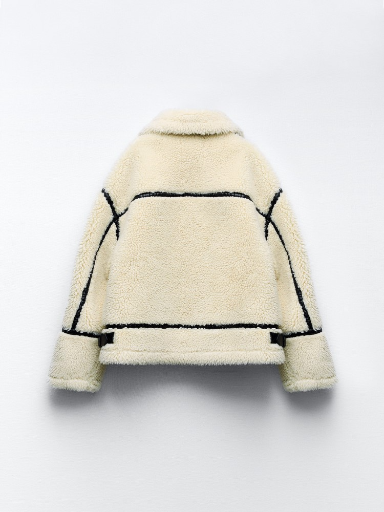 Daria | Dames Jack - Leren Oversized, Blauw met Warme Voering 5