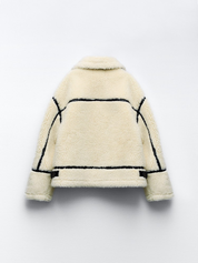 Daria | Dames Jack - Leren Oversized, Blauw met Warme Voering 5