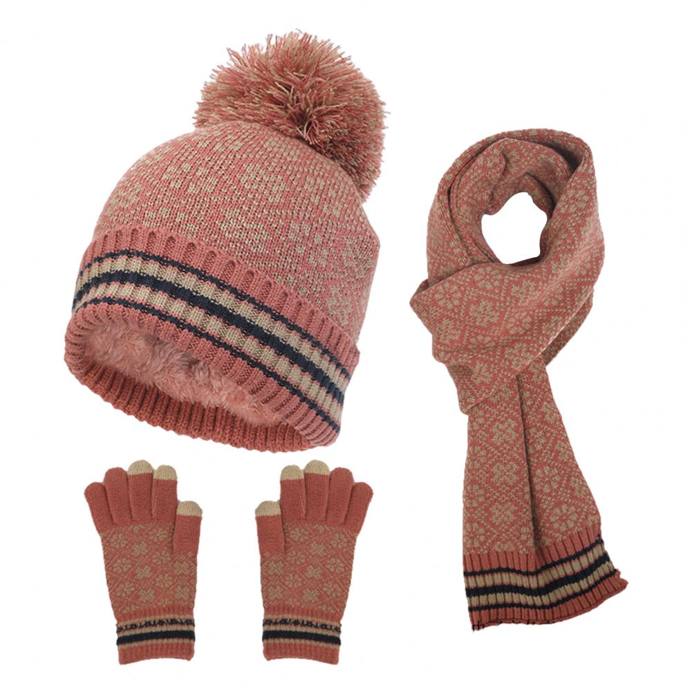 Demi | Casual Dames 4-delige Winterset - Gebreide Sjaal, Muts en Handschoenen