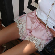 Diana | Dames Korte Broek - Luxe Satijn met Kanten Details 2