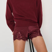 Diana | Dames Korte Broek - Luxe Satijn met Kanten Details 7