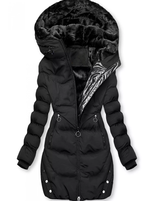 Diana | Dames Lange Winterjas - Gevoerd, Verlengde Pasvorm 0