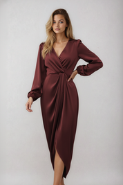 Diana | Dames Midi Jurk - Elegante Wikkelstijl, Flatterend V-Halsontwerp 1