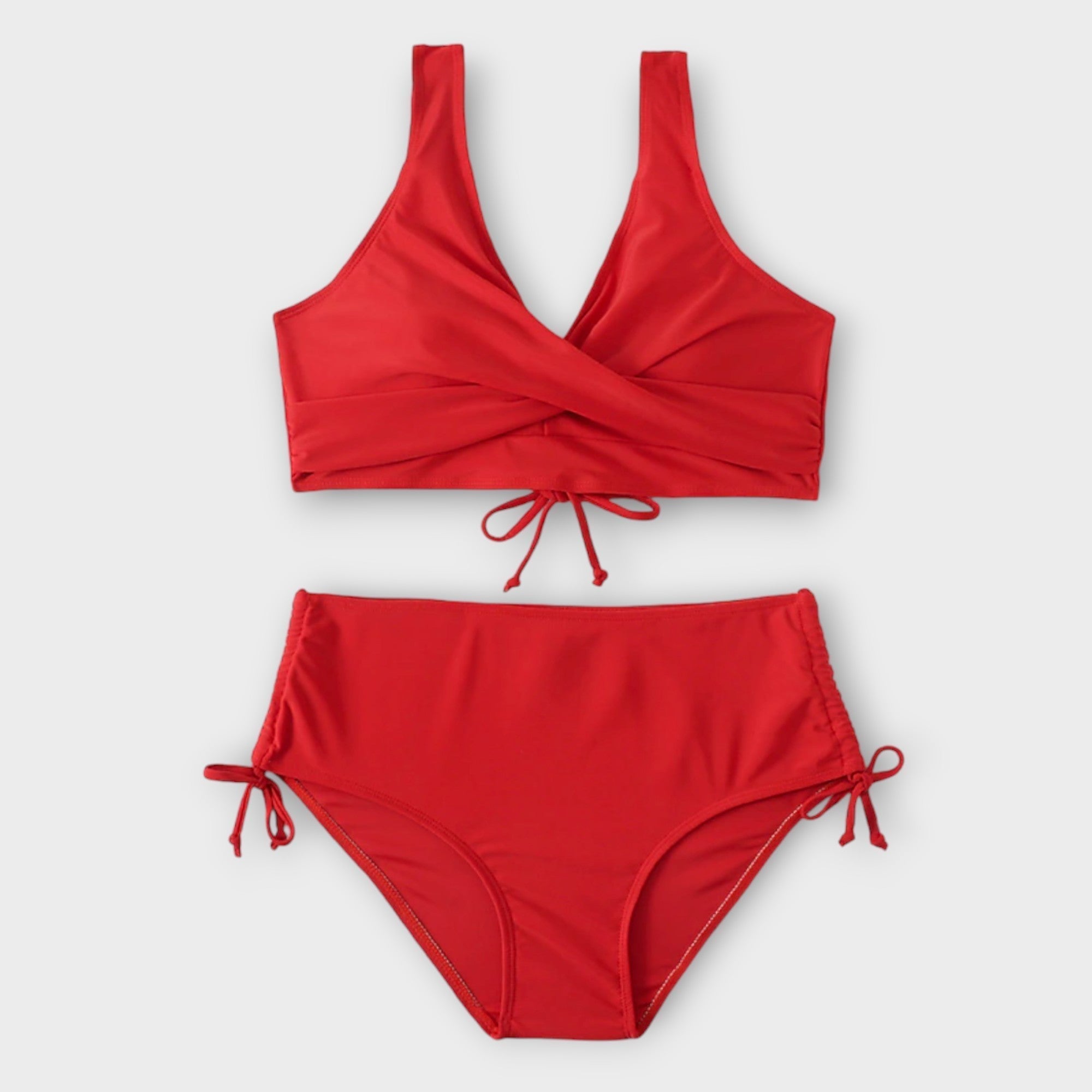 Diva | Dames Zwarte High-Waisted Bikini - Flatterende Pasvorm en Verstelbare Zijkanten 3