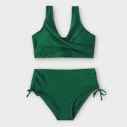 Diva | Dames Zwarte High-Waisted Bikini - Flatterende Pasvorm en Verstelbare Zijkanten 4