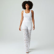 Doha | Transparante Mid-Waist Broek met Kant en Trekkoord