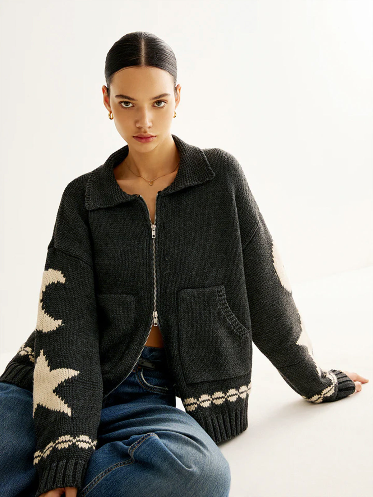 Djura | Casual Dames Vest - Jacquard, Hoog Stretch