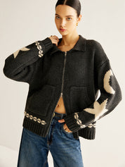 Djura | Casual Dames Vest - Jacquard, Hoog Stretch