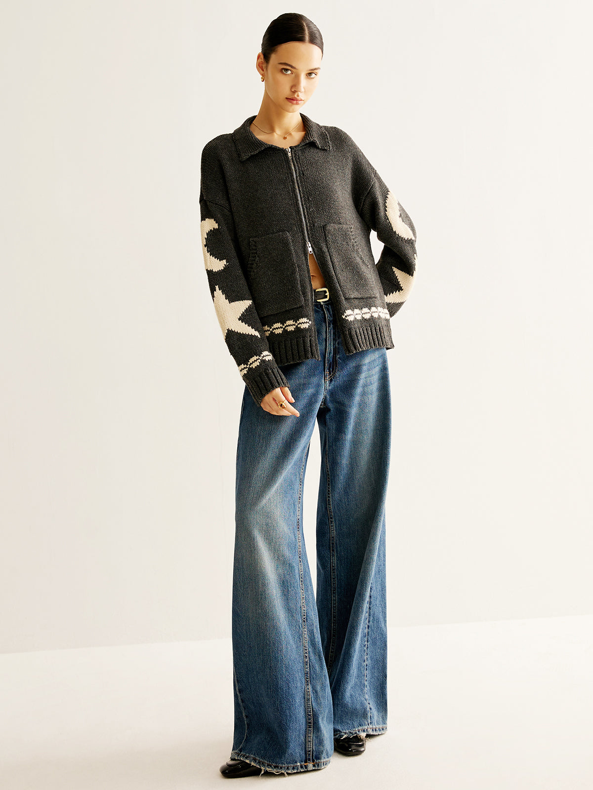 Djura | Casual Dames Vest - Jacquard, Hoog Stretch