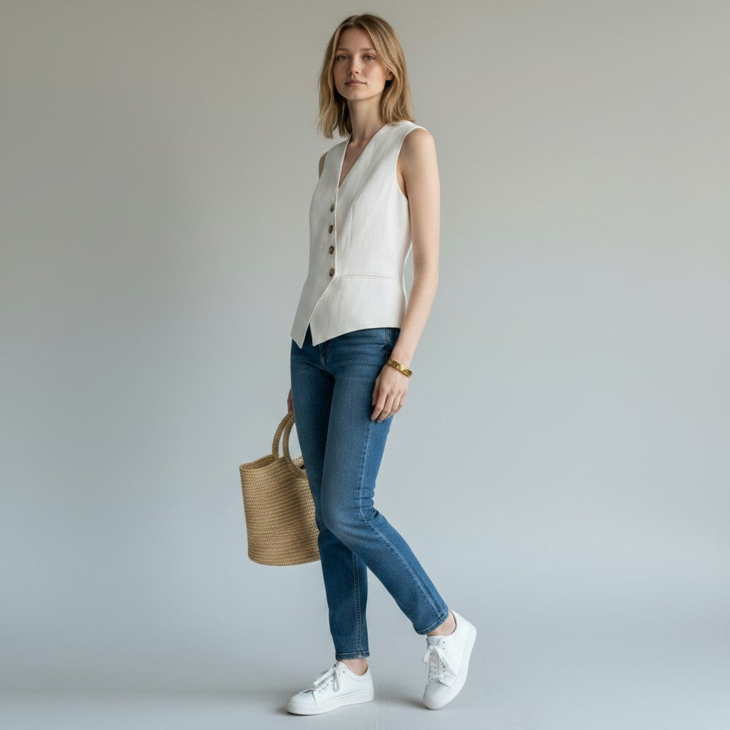 Dysa_Dames_Linnen_Katoen_Mouwloos_Vest_Gilet_met_Knopen1.jpg