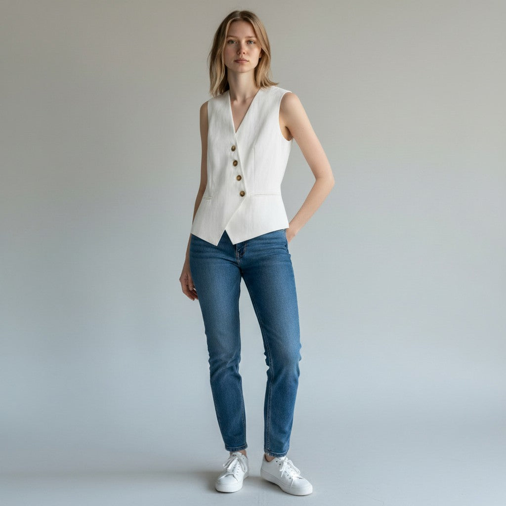Dysa_Dames_Linnen_Katoen_Mouwloos_Vest_Gilet_met_Knopen2.jpg