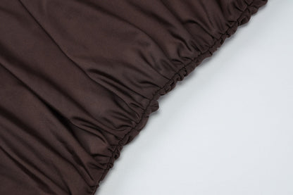 Geneva | Gedrapeerde Jurk Luxe Jersey – Asymmetrisch Design