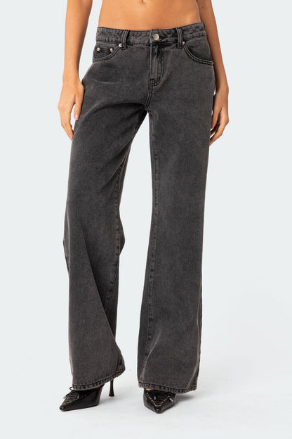 Kaya | Low Waist Jeans met Rechte Pijpen