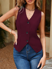 Selma | Getailleerde Katoenen Gilet voor Dames